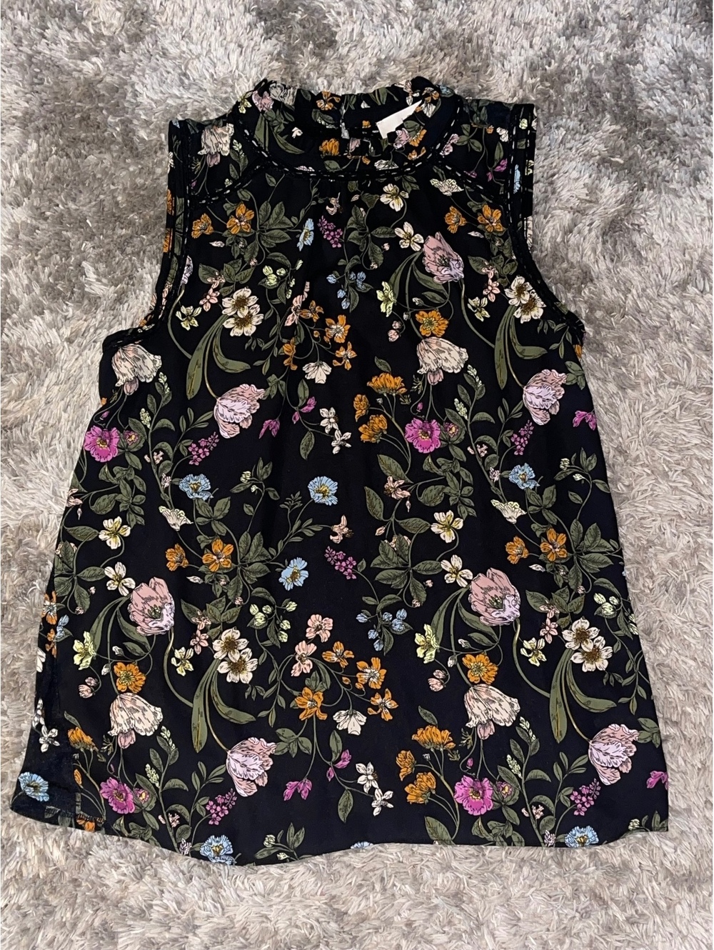 LOFT Floral Blouse, Size Medium